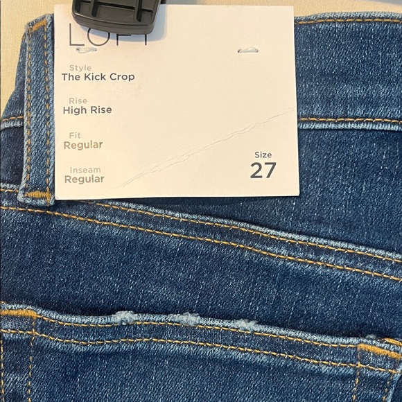 LOFT High Rise The Kick Crop Medium Wash Jeans - Picture 6 of 6
